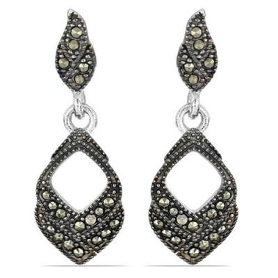 BUY 925 SILVER AUSTRIAN MARCASITE GEMSTONE EARRINGS